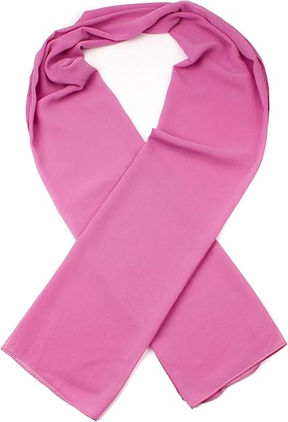 Plain Chiffon Scarf for Women Solid Colour Large Sheer Shawl Wrap for Wedding Party Evening Dress