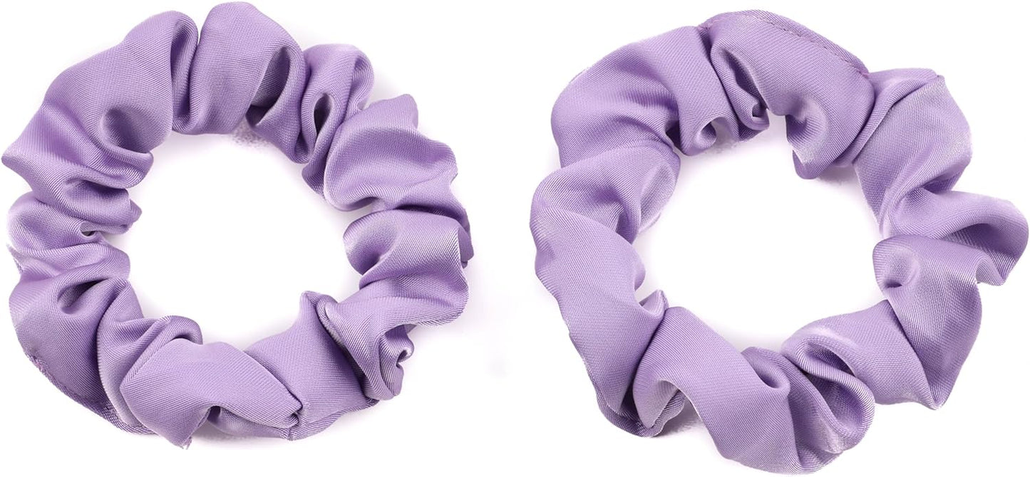 2pcs small luxurious satin hair tie