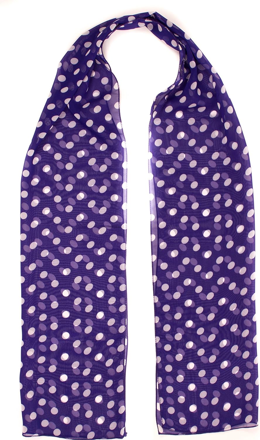 POLKA DOT CHIFON NECK WRAP