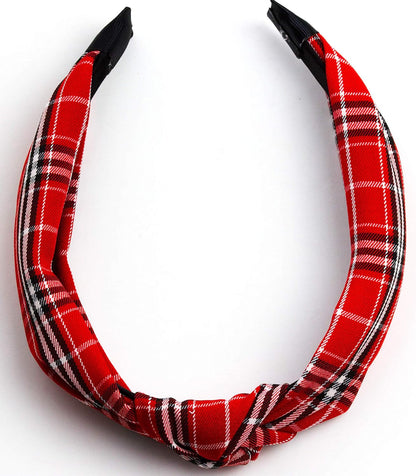 Classic tartan knotted headband
