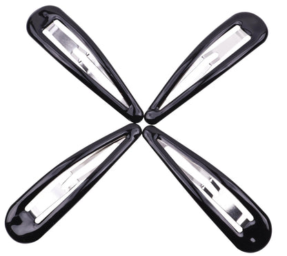 Large Epoxy Hair Snap Clips (4-Pack) - No-Slip Sleepies Barrettes for Women & Girls