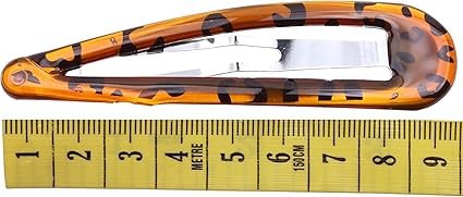 Large Epoxy Hair Snap Clips (4-Pack) - No-Slip Sleepies Barrettes for Women & Girls