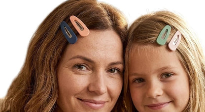 Solid Snap Hair Clips – Matte Square & Rectangle Hair Clips for Women & Girls (10 Pack / 5 Pairs)