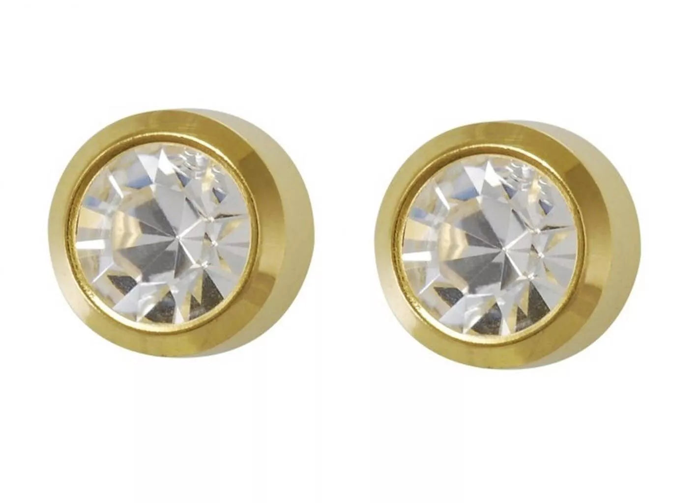 Studs for Sterile Ear Piercings Stud made of stainless steel Color of Bezel Earrings: Crystal