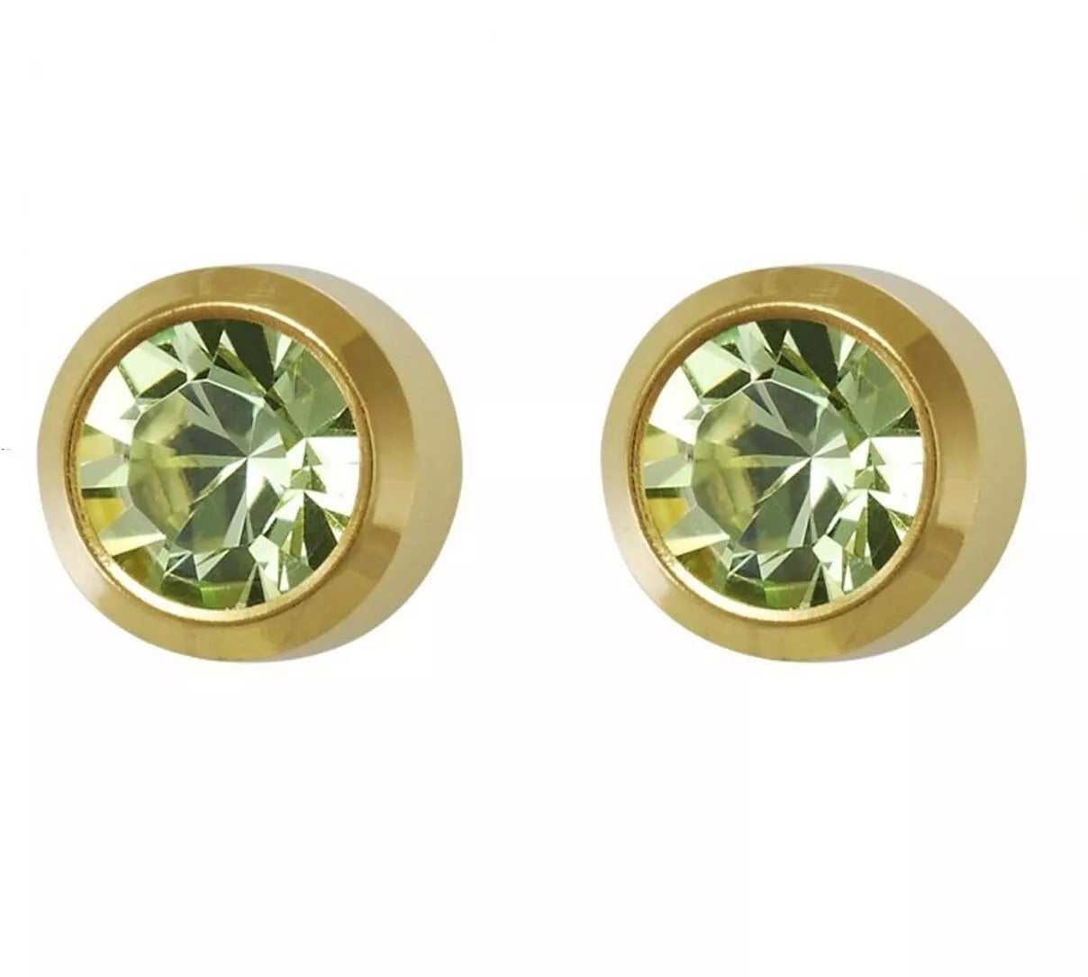 Studs for Sterile Ear Piercings Stud made of stainless steel Color of Bezel Earrings: Crystal