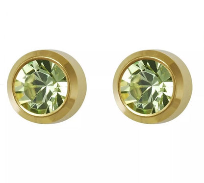 Studs for Sterile Ear Piercings Stud made of stainless steel Color of Bezel Earrings: Crystal