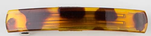 Small Slim French Barrette Hair Clips Rectangle Slide for Women Girls Thin Hair (Tortoise Shell) (Pack of 2)