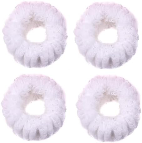 Large Thick Terry Hair Bobbles – Soft Towelling Ponytail Scrunchies & Stretchy Hair Ties for Women & Girls