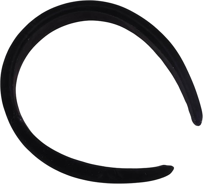 Soft Velvet Padded Headband for Women | Puffy Wide Alice Hair Band, Elegant Hair Accessory for Girls, Daily Wear, Party, Wedding and Special Events (Black)