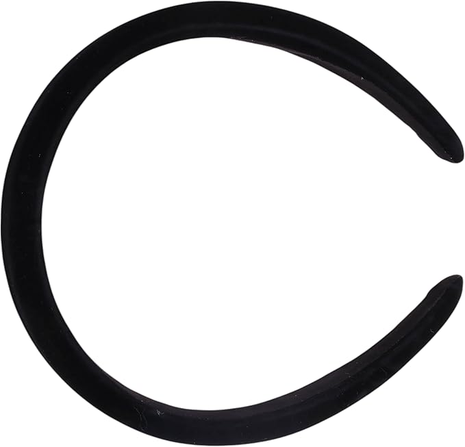 Soft Velvet Padded Headband for Women | Puffy Wide Alice Hair Band, Elegant Hair Accessory for Girls, Daily Wear, Party, Wedding and Special Events (Black)