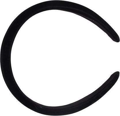 Soft Velvet Padded Headband for Women | Puffy Wide Alice Hair Band, Elegant Hair Accessory for Girls, Daily Wear, Party, Wedding and Special Events (Black)
