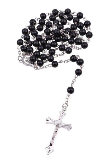 unisex Rosary Beads with cross pendant