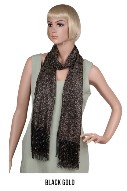 Metallic Lurex glitter scarf