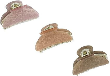 3-Pack Medium Claw Hair Clips: Strong Hold, Non-Slip, Durable Chunky Design