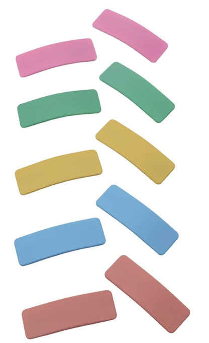 Solid Snap Hair Clips – Matte Square & Rectangle Hair Clips for Women & Girls (10 Pack / 5 Pairs)