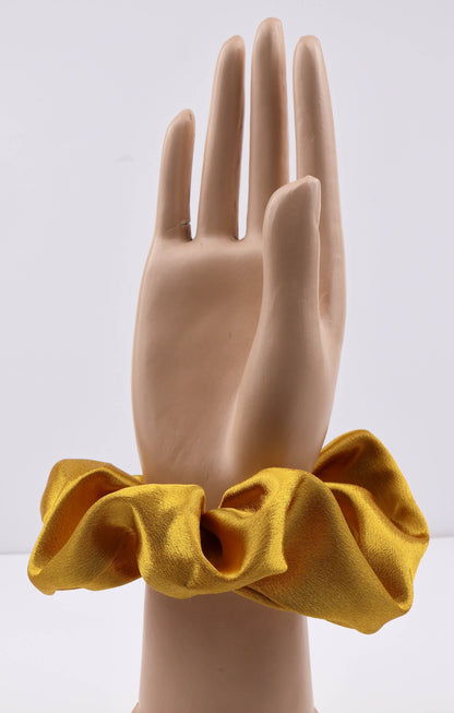 Large Plain Satin Hair Scrunchie