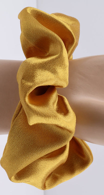 Large Plain Satin Hair Scrunchie