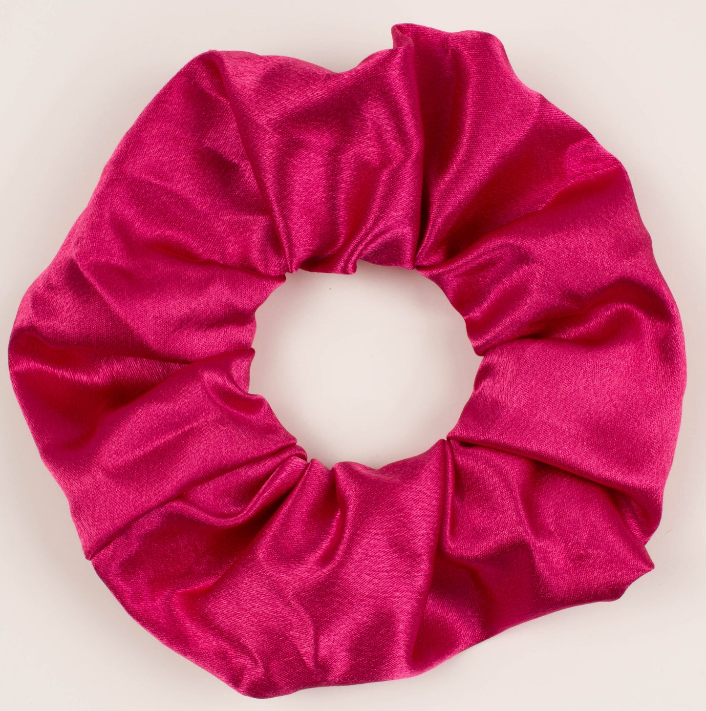 Large Plain Satin Hair Scrunchie