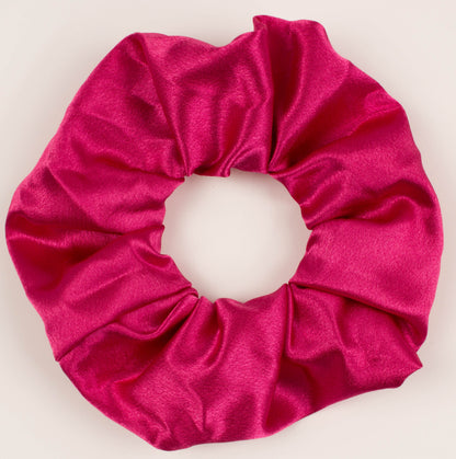Large Plain Satin Hair Scrunchie
