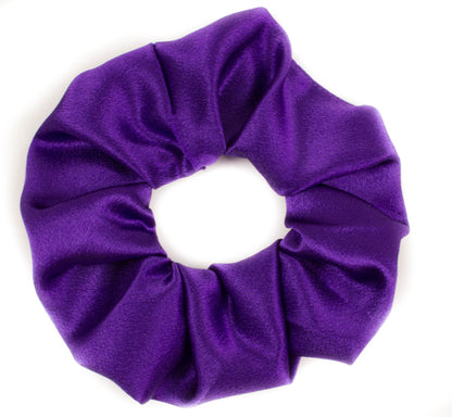 Large Plain Satin Hair Scrunchie