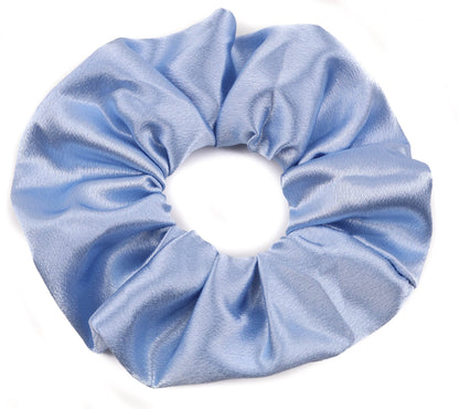 Large Plain Satin Hair Scrunchie