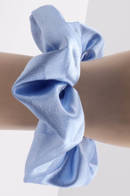 Large Plain Satin Hair Scrunchie