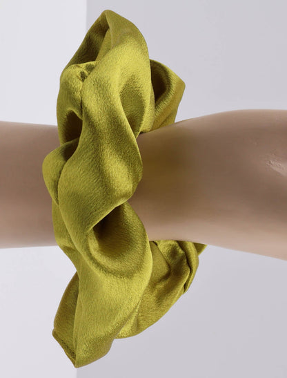 Large Plain Satin Hair Scrunchie
