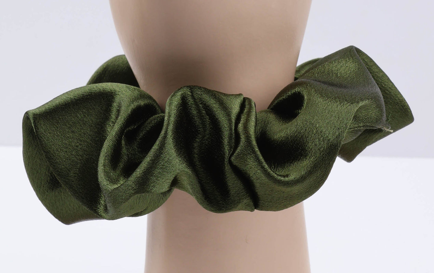Large Plain Satin Hair Scrunchie