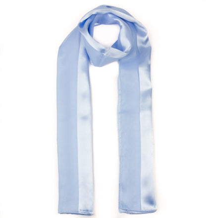Plain satin scarf  striped