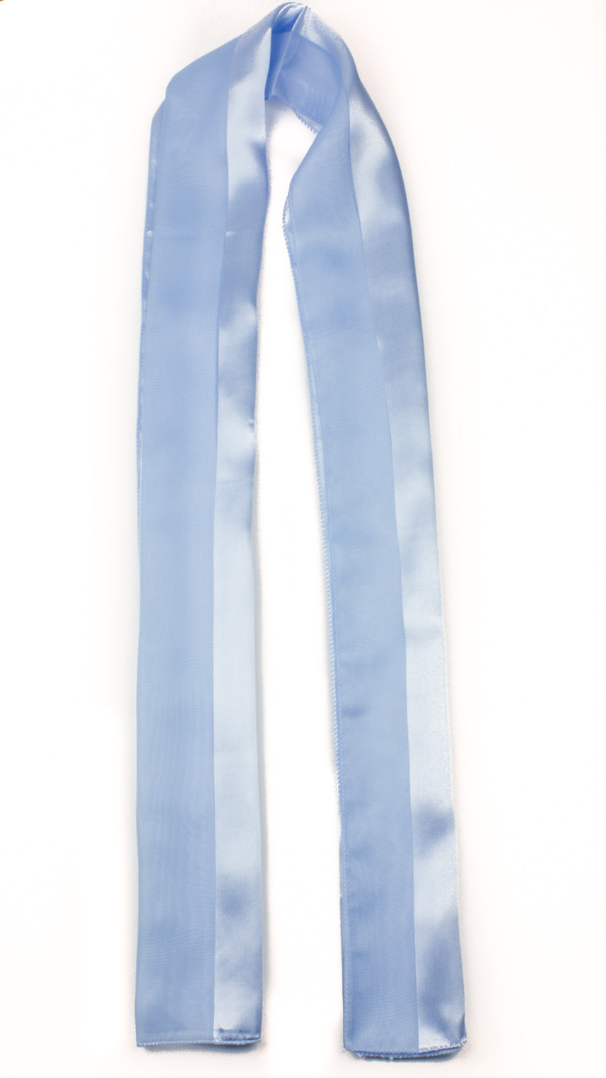 Plain satin scarf  striped