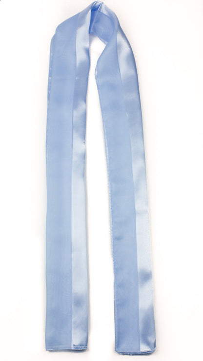 Plain satin scarf  striped