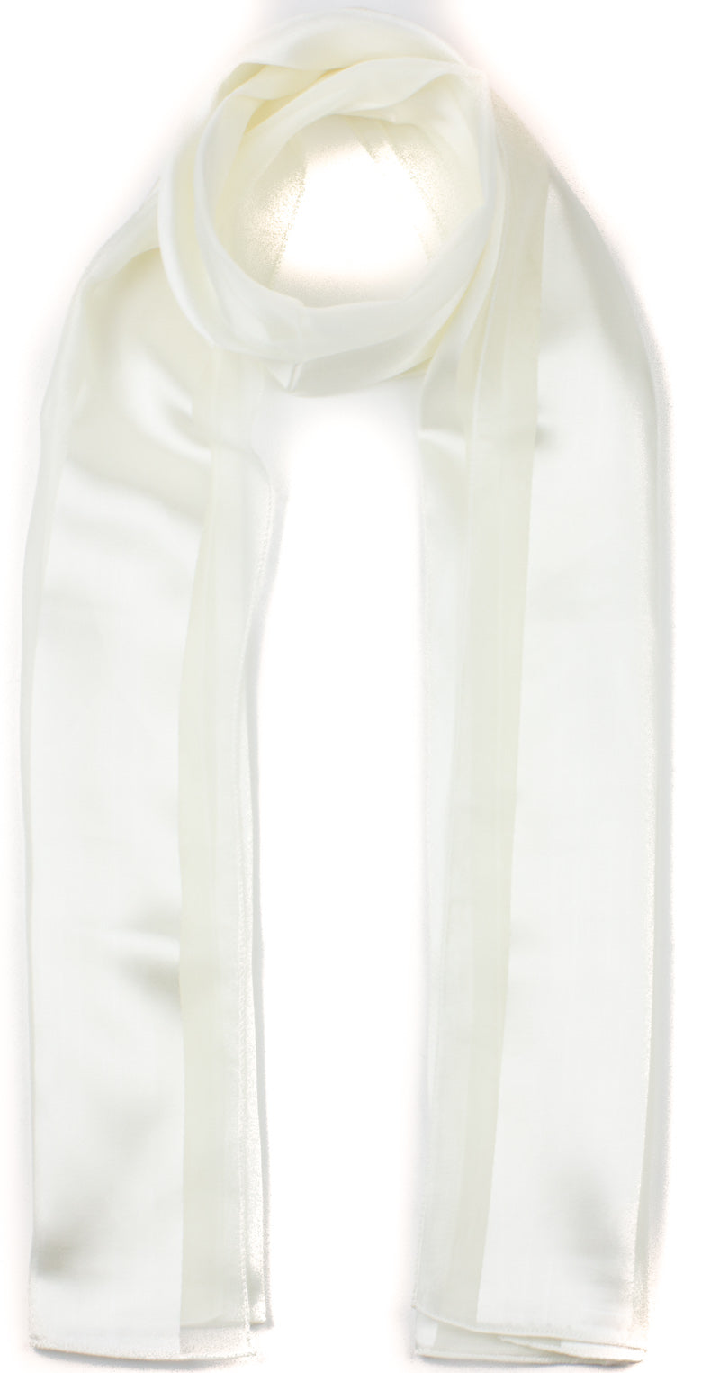 Plain satin scarf  striped