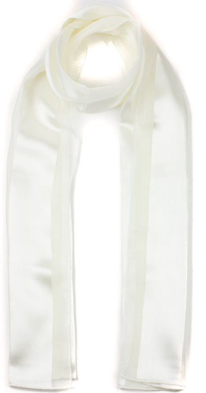 Plain satin scarf  striped