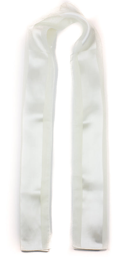 Plain satin scarf  striped