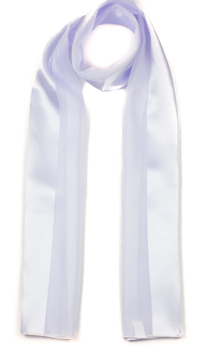 Plain satin scarf  striped