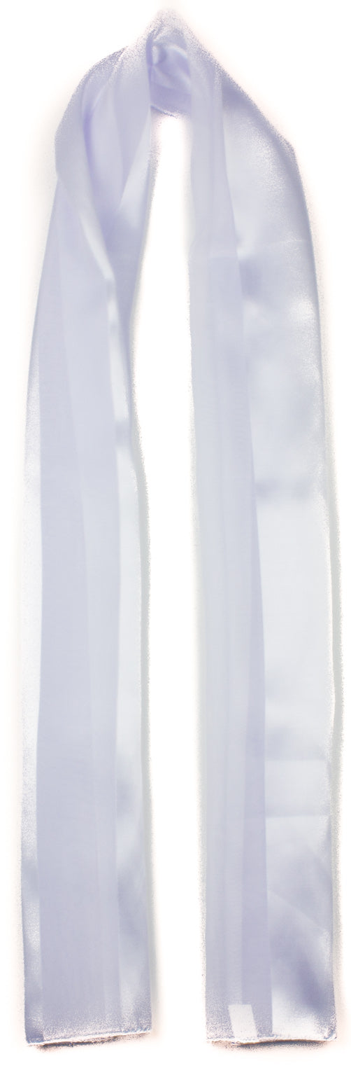 Plain satin scarf  striped