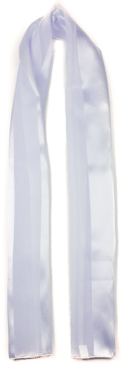 Plain satin scarf  striped