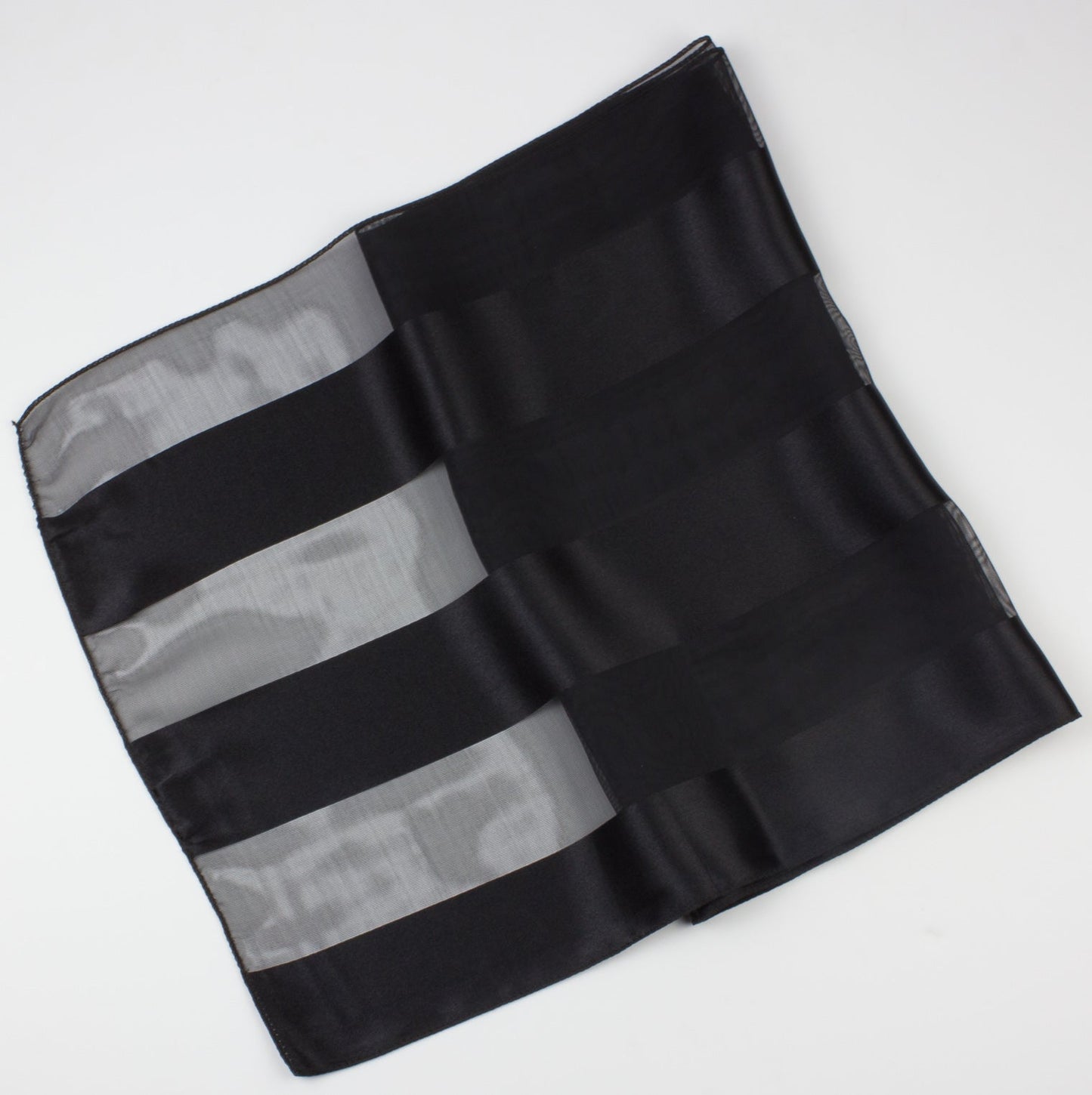 Plain satin scarf  striped