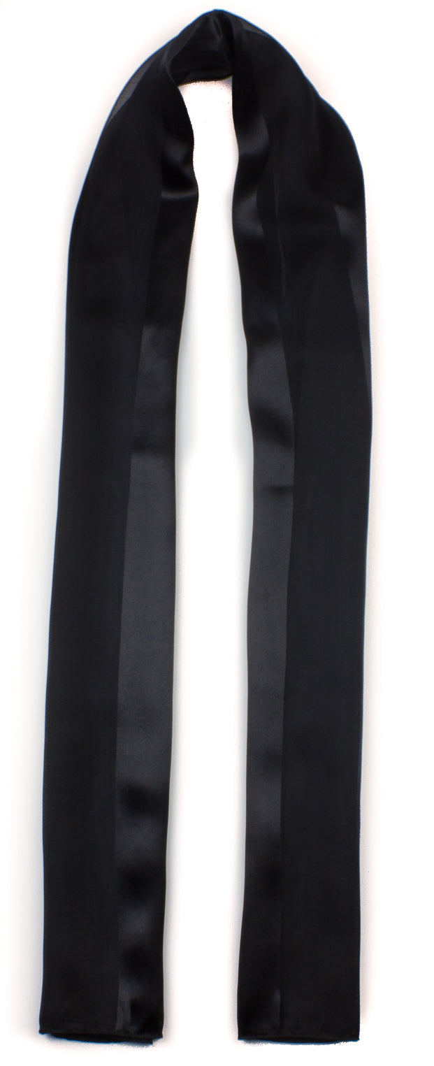 Plain satin scarf  striped