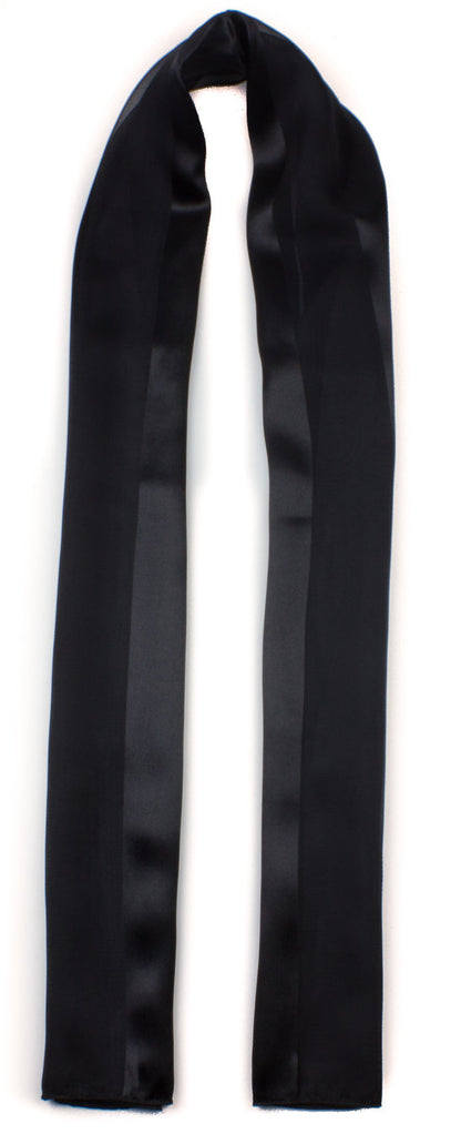 Plain satin scarf  striped