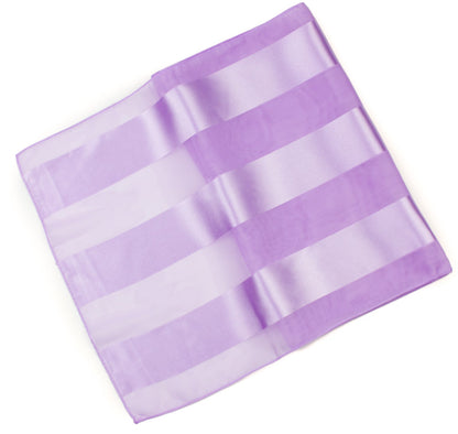 Plain satin scarf  striped