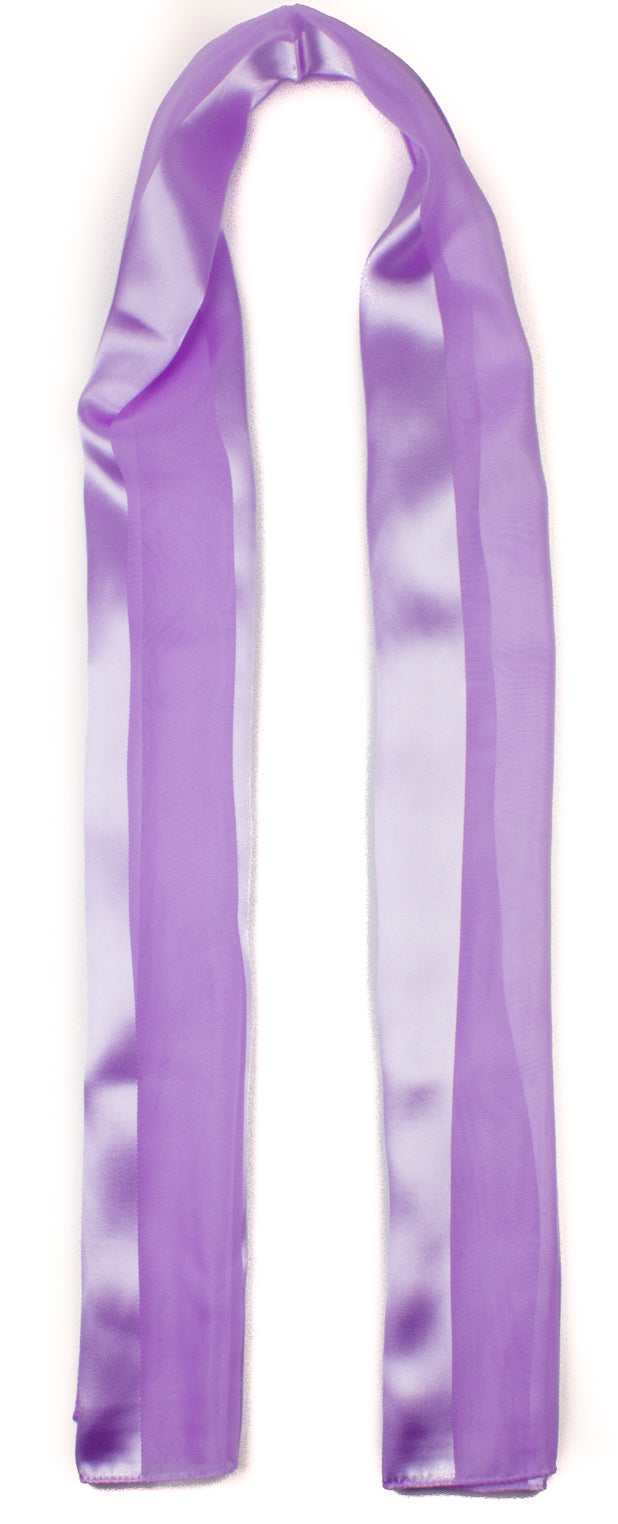 Plain satin scarf  striped