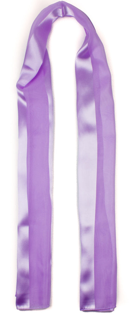 Plain satin scarf  striped