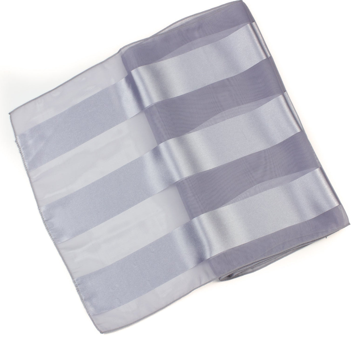 Plain satin scarf  striped