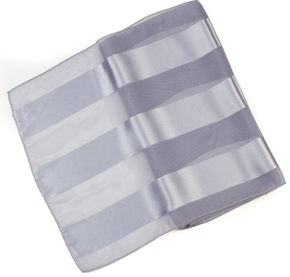 Plain satin scarf  striped