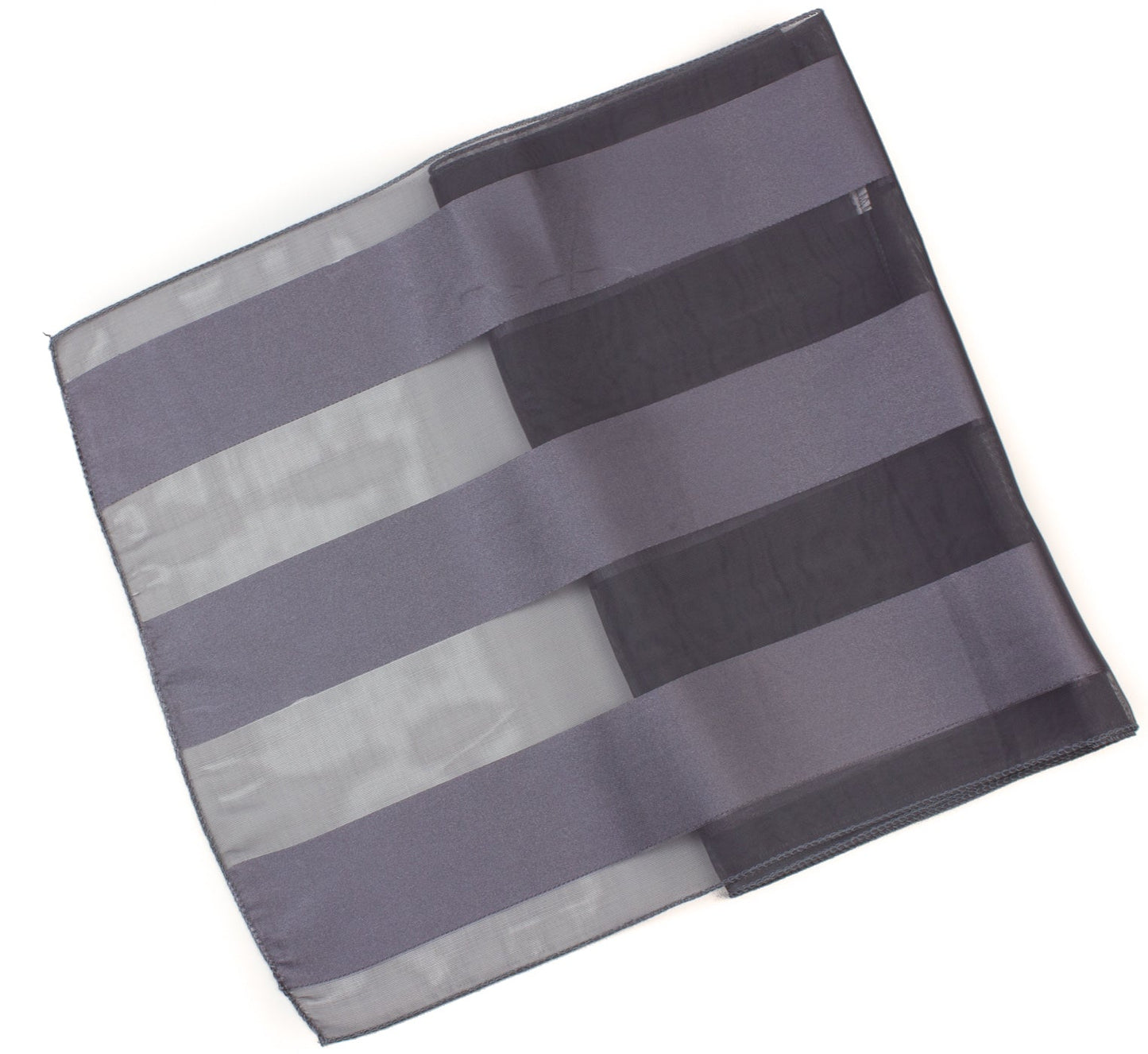 Plain satin scarf  striped