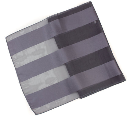 Plain satin scarf  striped