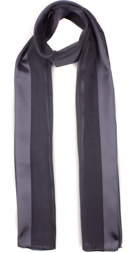 Plain satin scarf  striped