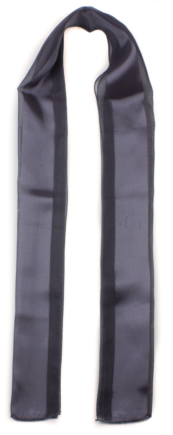 Plain satin scarf  striped