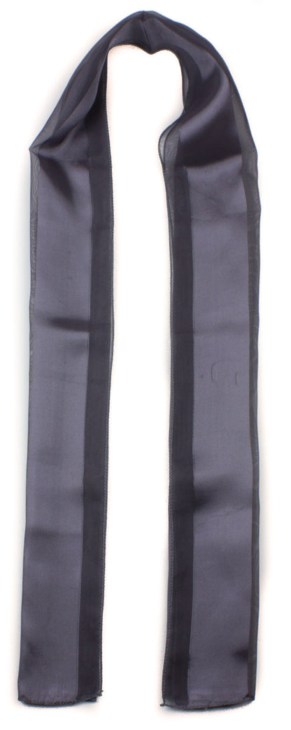 Plain satin scarf  striped